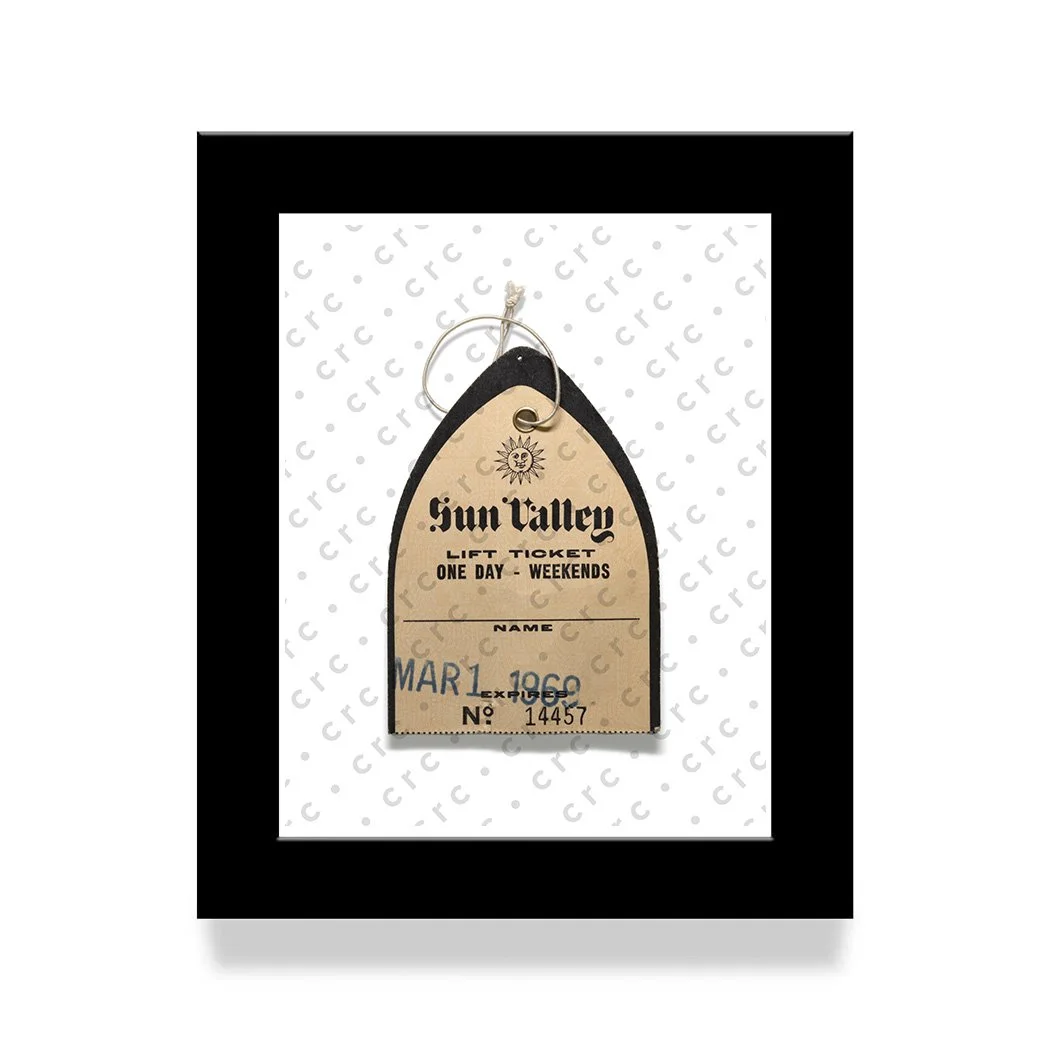 Sun Valley | 1969 Vintage Ski Lift Ticket Print — c r c